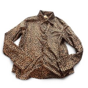Y2K fashion bug cheetah blouse